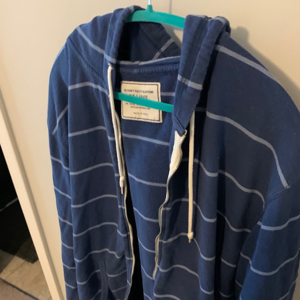 Blue Striped Hoodie